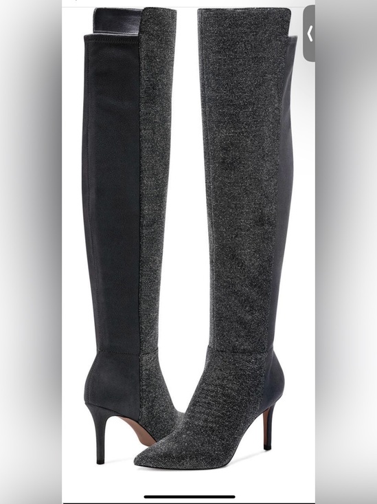 Jessica Simpson Shoes - Jessica Simpson Amriena Metallic Gliter Grey Over-the-Knee Stiletto boots